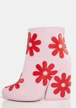 Y.R.U. Pink Jem Daisies Boots