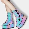 Y.R.U. Platforms Karma Alien Reflective Platform Boots