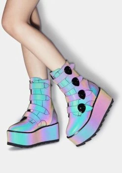 Y.R.U. Platforms Karma Alien Reflective Platform Boots