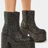 Y.R.U. Krush Glitter Platform Boots