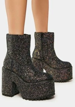 Y.R.U. Krush Glitter Platform Boots