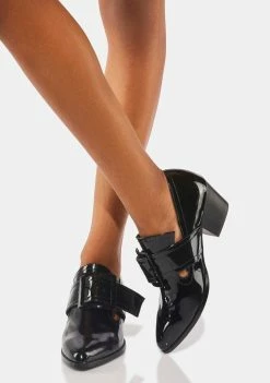 Y.R.U. Patent Adora Heeled Loafers Heels