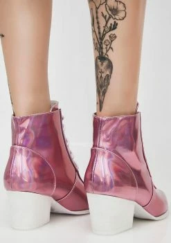 Best deal ⭐ Y.R.U. Princess Aura Hologram 🥾 Boots 🥾 Boots & Booties ❤️ 10 Y.R.U. Princess Aura Hologram Boots Boots & Booties