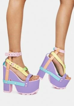 Y.R.U. Platforms Pastel Nightcall Platform Heels
