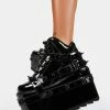 Y.R.U. Qozmo Patent Bondage Rose Platform Sneakers