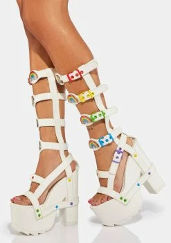 Y.R.U. Platforms Rainbow Nightcall Hi Platform Heels