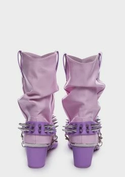 Y.R.U. Pink Death Proof Lo Spike Cowboy Boots