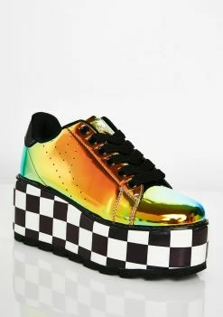 Y.R.U. Lala Checker Platform Sneakers Platforms