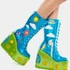 Y.R.U. X Teletubbies Dune Lace-Up Boots Platform Boots