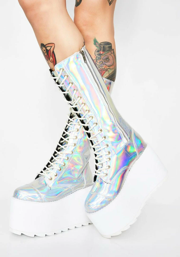 Promo ✨ Y.R.U. 🥾 Boots & Booties Hologram Bloq 🥾 Boots 🛒 4 Y.R.U. Boots & Booties Hologram Bloq Boots