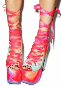 Y.R.U. Rainbow Ballet Bae Platforms