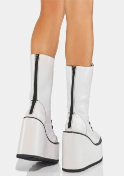 Y.R.U. White Dune Platform Boots
