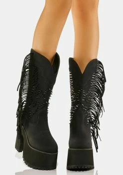 Y.R.U. Bad Bitch Fringe Cowboy Boots