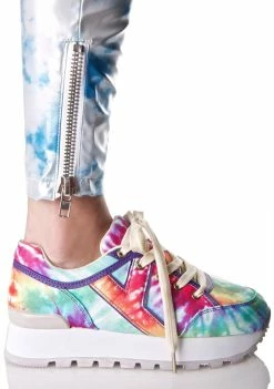 Y.R.U. Tune Rainbow Tie Dye Sneakers