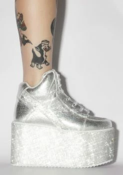 Y.R.U. Platforms Qozmo Hi Qrystal Platform Sneakers