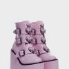 Y.R.U. Pink Dune Lo Hearts On Fire Platform Boots