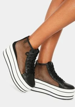 Y.R.U. SHOP 11 Y.R.U. Platforms Elevation Mesh Platform Sneakers