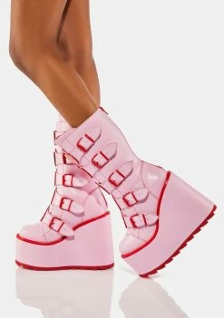 Y.R.U. Platforms Pink Dune Strawberry Boots