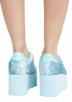 Y.R.U. Platforms Lala Velvet Velcro Platform Sneakers