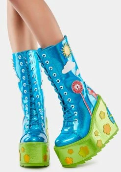 Y.R.U. X Teletubbies Dune Lace-Up Boots Platform Boots