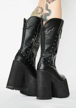 Y.R.U. Bad Bitch Platform Cowboy Boots