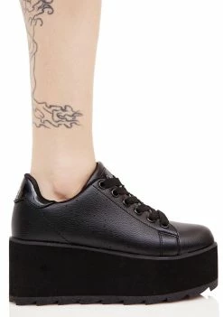 Y.R.U. Black Lala Platform Sneakers