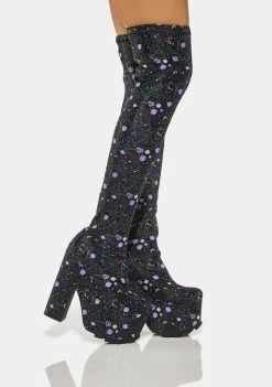 Y.R.U. Care Bears Labyrinth Thigh High Boots Platforms