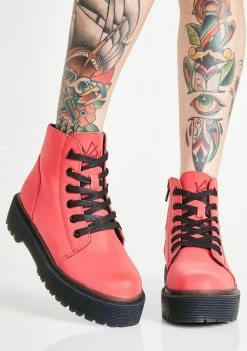 Y.R.U. Boots & Booties Slayr Pink Reflective Boots