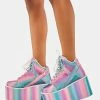 Y.R.U. Qozmo Prizmatic Pastel Platform Sneakers