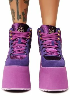Y.R.U. Platforms Violet Qozmo 2 Platform Sneakers