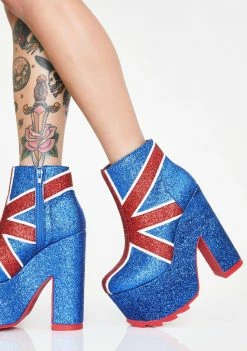 Y.R.U. Nightmare Union Jack Platform Boots Platforms