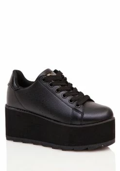 Y.R.U. Black Lala Platform Sneakers