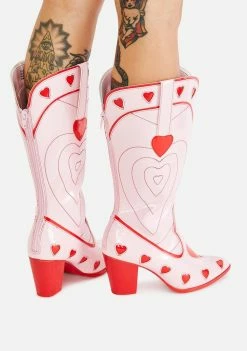 Y.R.U. Red Heart Space Cowgirl Boots