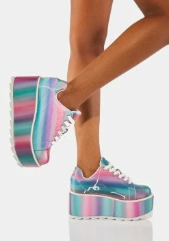Y.R.U. Lala Prizmatiq Pastel Platform Sneakers