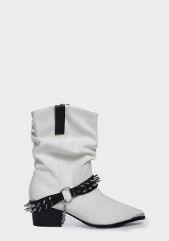 Y.R.U. Contrast Death Proof Lo Spike Cowboy Boots Boots & Booties