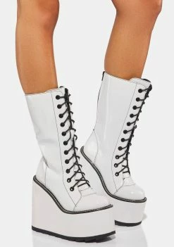 Y.R.U. White Dune Platform Boots