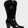 Y.R.U. Black Star Space Cowgirl Boots Cowboy Boots