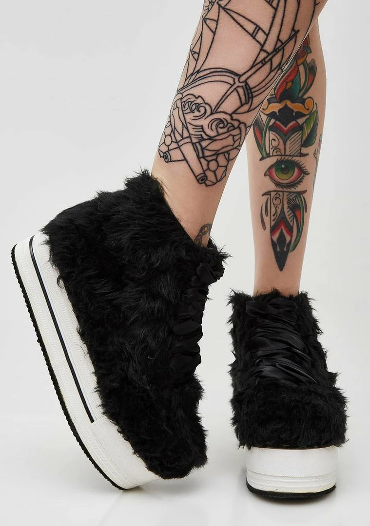 Cheapest ๐ Y.R.U. Platforms Elevation Fur ๐ Shoes ๐คฉ 3 Y.R.U. Platforms Elevation Fur Shoes