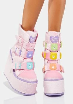 Y.R.U. SHOP 7 Y.R.U. Platforms Care Bears Pink Dune Lo Platform Boots