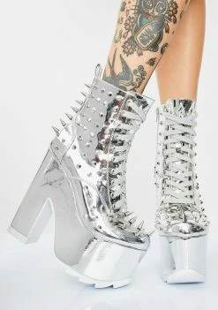 Y.R.U. Chrome Night Terror Platform Boots