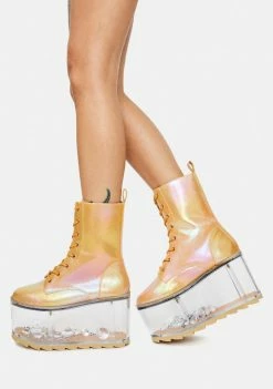 Y.R.U. Platforms Goldust Qloud Ultra Platform Boots
