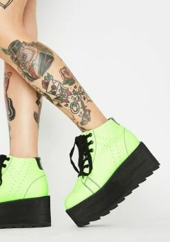 Y.R.U. Lala Glow In The Dark Platform Sneakers