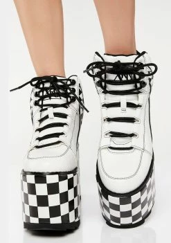 Y.R.U. Platforms Qozmo Checker Platform Sneakers