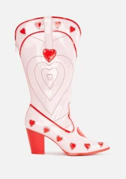 Y.R.U. Red Heart Space Cowgirl Boots