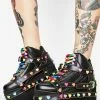Y.R.U. Qozmo Bondage Rainbow Heart Platform Sneakers