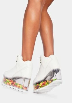 Y.R.U. White Qozmo Qloud Platform Sneakers Platforms
