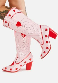 Y.R.U. Red Heart Space Cowgirl Boots
