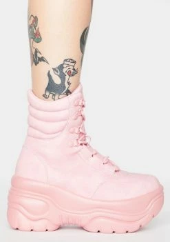 Y.R.U. Matrixx Hi Pink Platform Sneakers