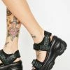 Y.R.U. Platforms Black Oracle Platform Sandals