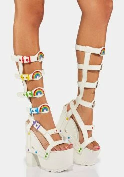 Y.R.U. Platforms Rainbow Nightcall Hi Platform Heels